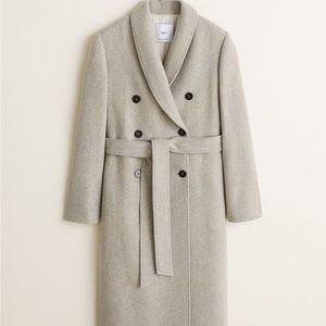 PREMIUM MANGO WOOL COAT WITH BELT